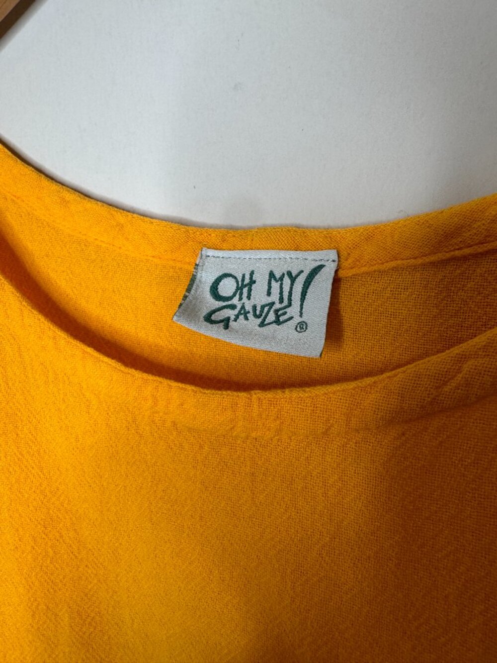 Oh My Gauze Orange Linen Set Womens S Cropped Short Sleeve Shirt Pull On Ankle P - Picture 3 of 10
